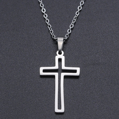 The Open Spirit - Silver and Gold Open Cross Necklace