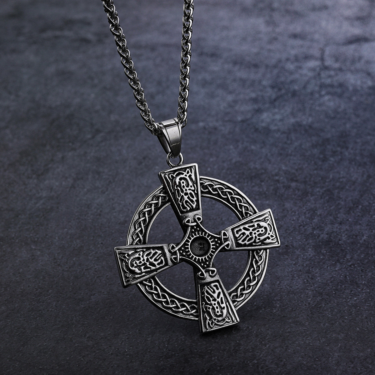 The Boundless Knot Stainless Steel Celtic Cross Pendant view 3