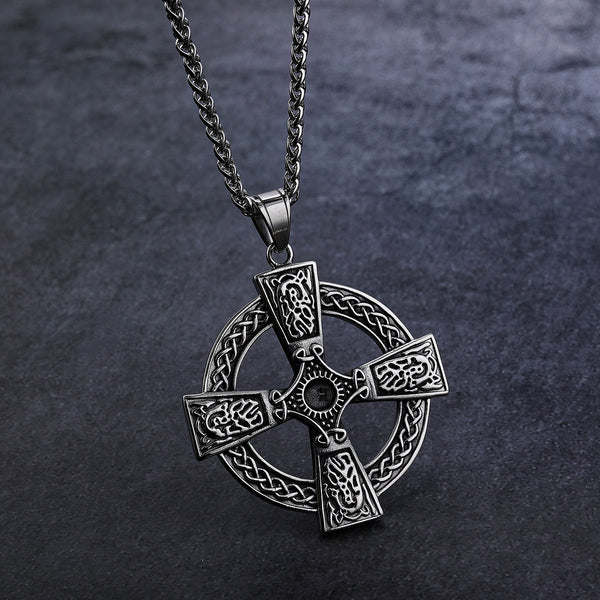 The Boundless Knot Stainless Steel Celtic Cross Pendant view 3