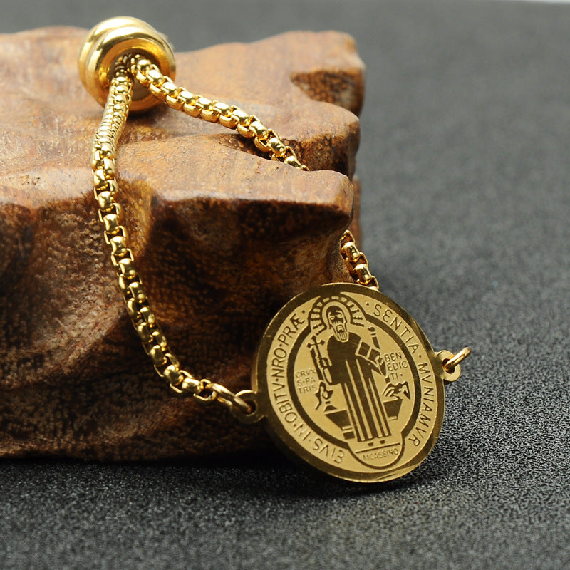 The Sacred Medal Bracelet Stainless Steel Saint Benedict Bracelet view 5