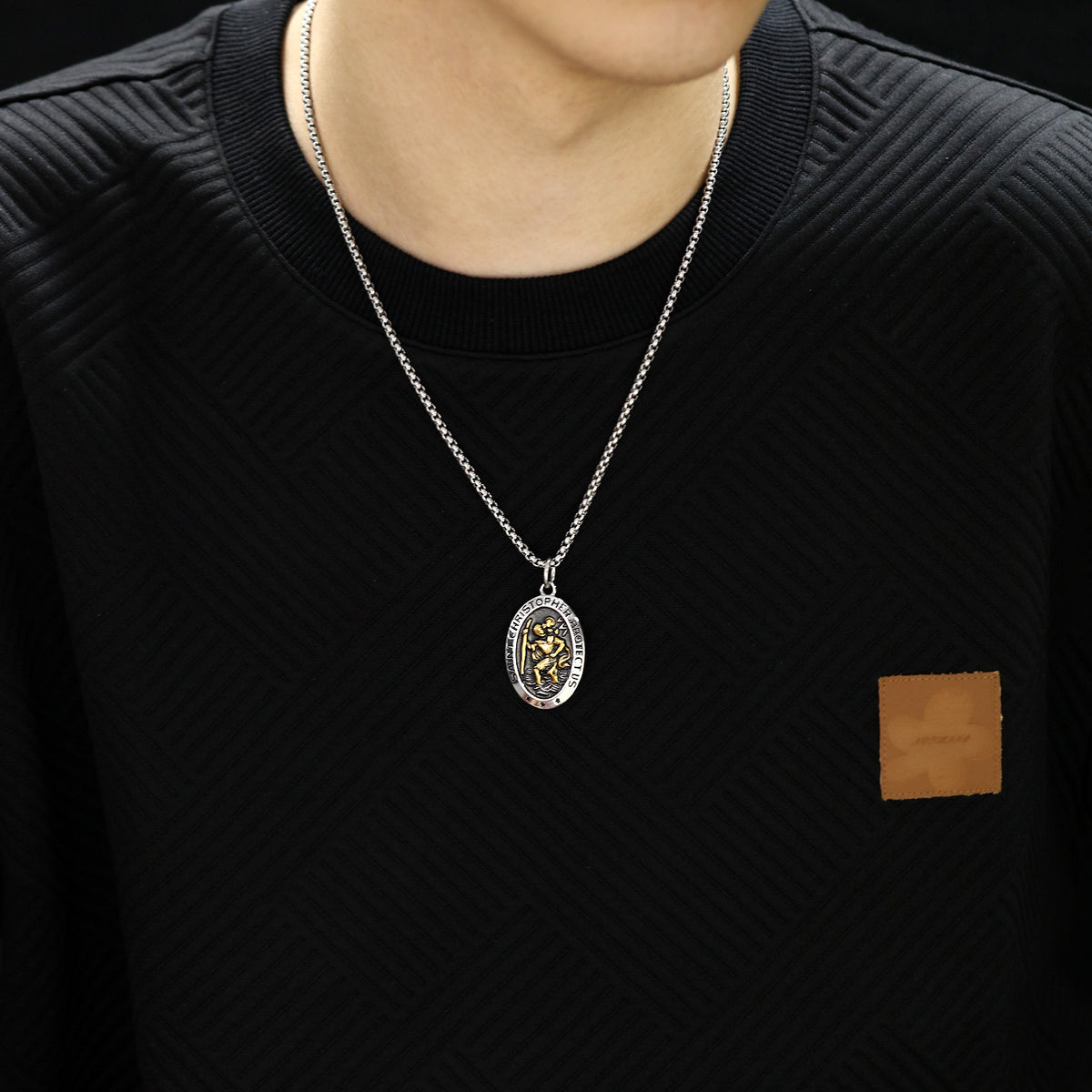 The Voyager's Protector Stainless Steel St Christopher Necklace