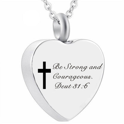 The Scripted Heart Stainless Steel Heart Bible Verse Necklace view 12