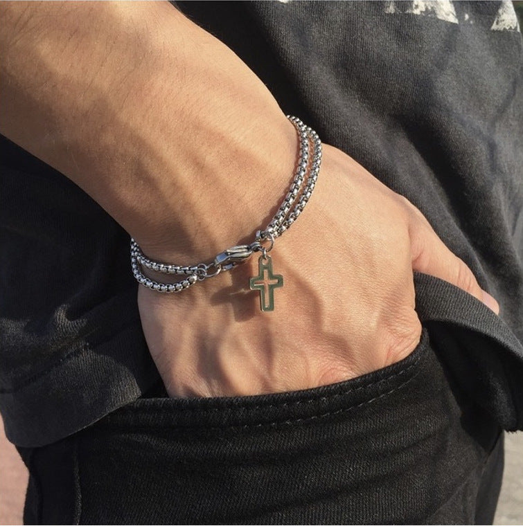 The Bonded Cross Stainless Steel Cross Bracelet view 5