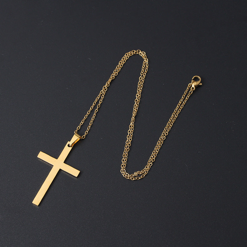 The Simple Cross Stainless Steel Cross Necklace view 2