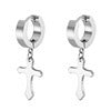 The Midnight Cross Black Stainless Steel Cross Earrings view 7