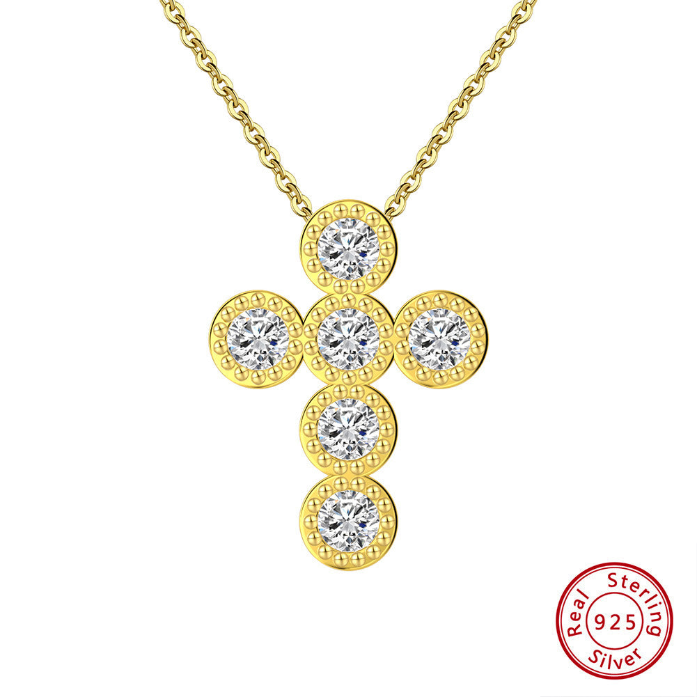 The Sparkling Cross 925 Sterling Silver Cross Necklace view 3