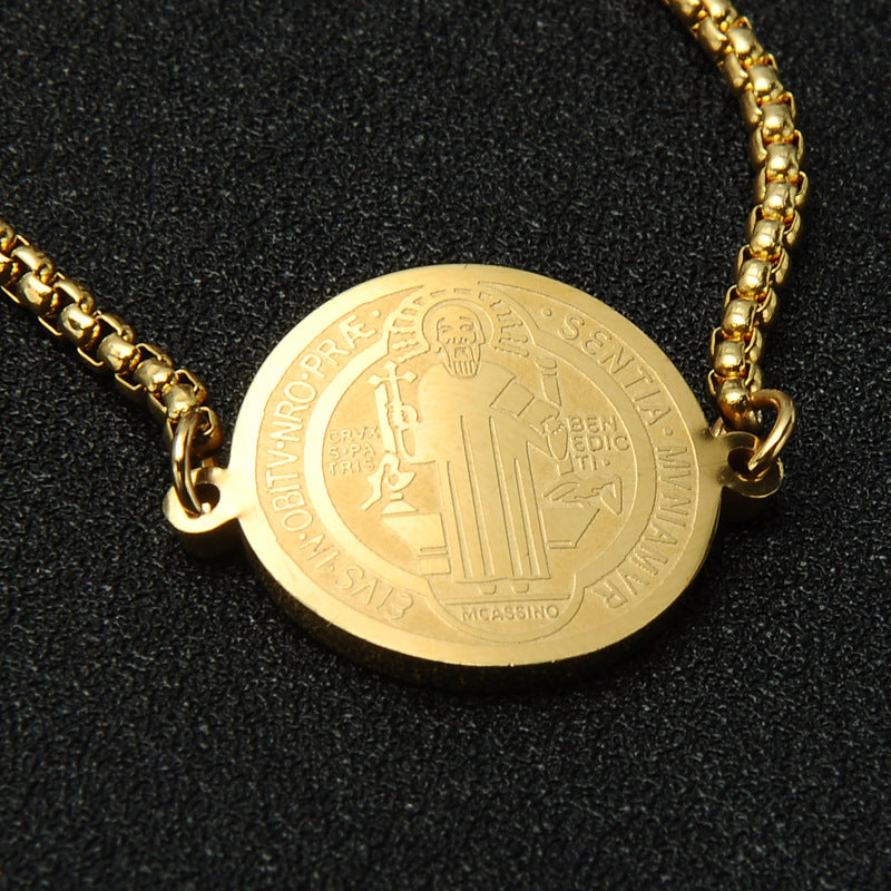 The Sacred Medal Bracelet Stainless Steel Saint Benedict Bracelet view 2