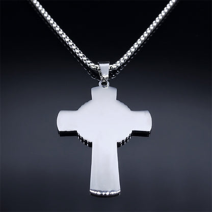 The Eucharistic Cross Stainless Steel Eucharistic Cross Necklace view 6