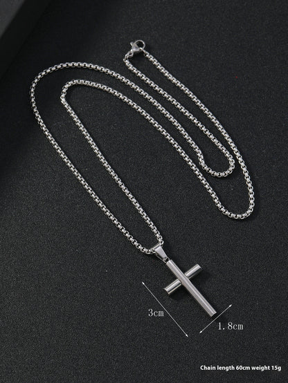 The Titan's Edge - Titanium Cross Necklace
