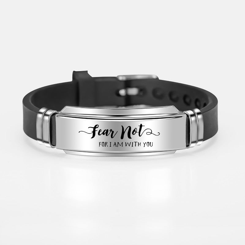 The Courageous Script Stainless Steel Scripture Bracelet view 6