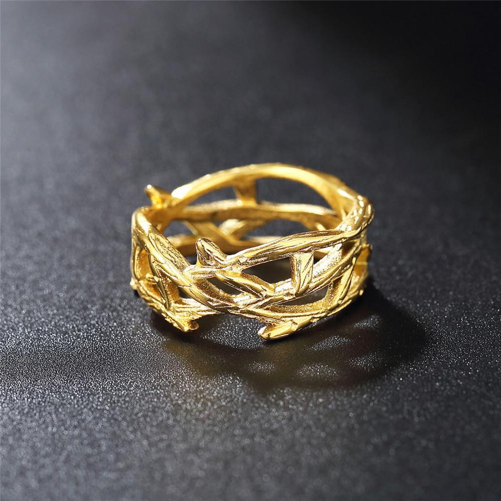 The Reverent Weave Stainless Steel Crown of Thorns Ring view 2