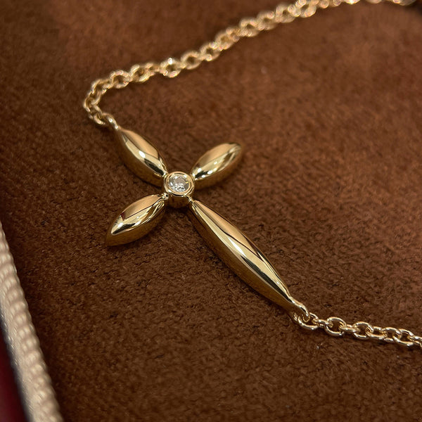 The Providence Chain - Sterling Silver & Gold Cross Bracelet
