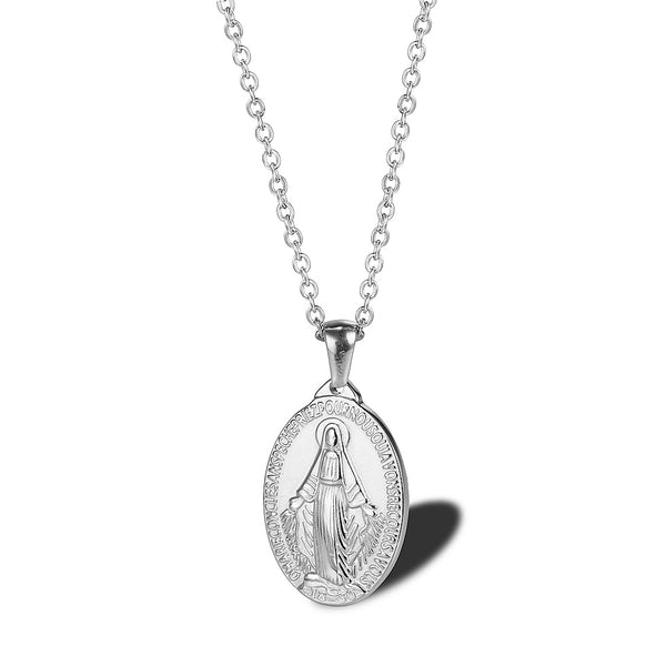 The Miraculous Pendant Stainless Steel Virgin Mary Necklace view 4