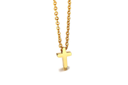 The Quiet Cross Stainless Steel Cross Pendant Necklace