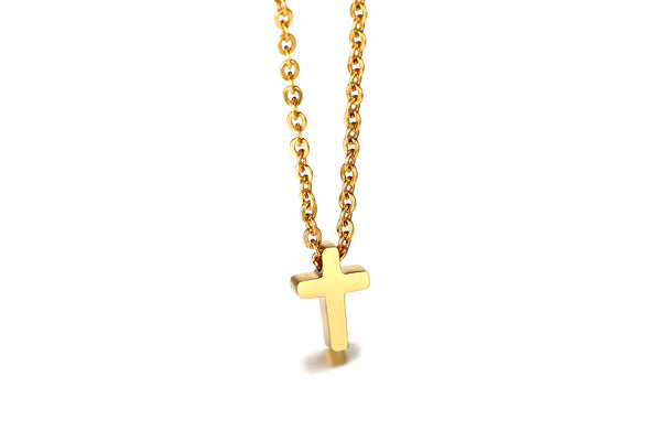 The Quiet Cross Stainless Steel Cross Pendant Necklace