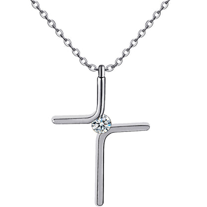 The Enduring Cross Stainless Steel Cross Pendant Necklace view 2