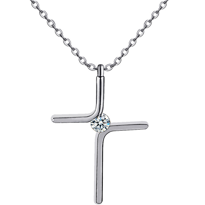 The Enduring Cross Stainless Steel Cross Pendant Necklace view 2