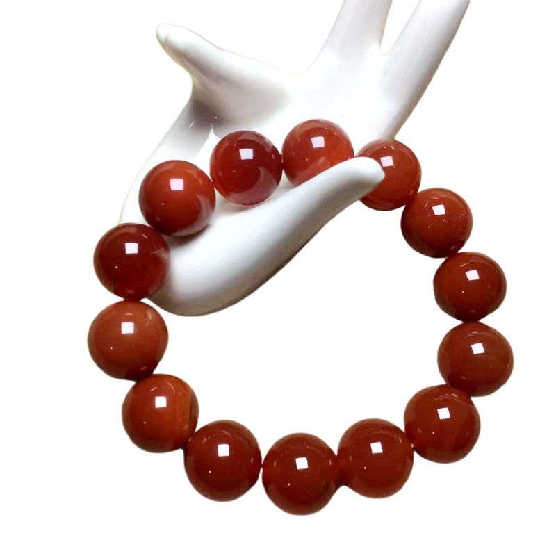 The Prayerful Agate Red Agate Bead Bracelet view 6
