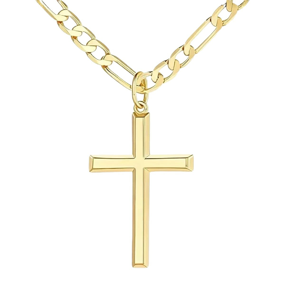 The Devotional Cross Gold Plated Stainless Steel Cross Necklace view 2