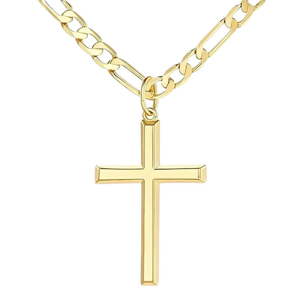 The Devotional Cross Gold Plated Stainless Steel Cross Necklace view 2