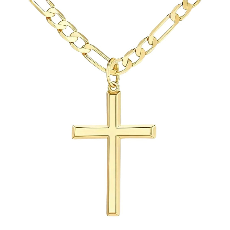 The Devotional Cross Gold Plated Stainless Steel Cross Necklace view 2