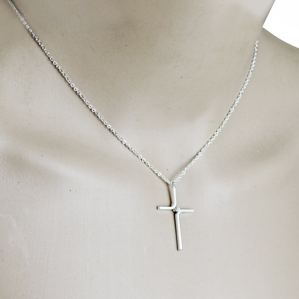 The Enduring Cross Stainless Steel Cross Pendant Necklace view 5