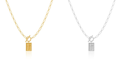 The Gilded Mark Stainless Steel Cross Pendant Necklace view 5