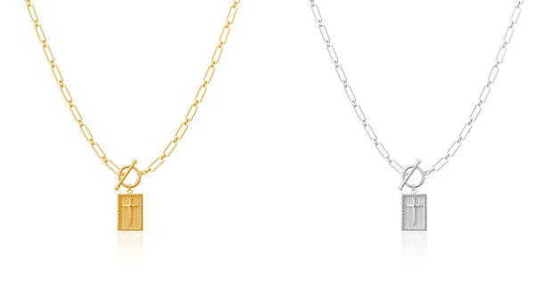 The Gilded Mark Stainless Steel Cross Pendant Necklace view 5