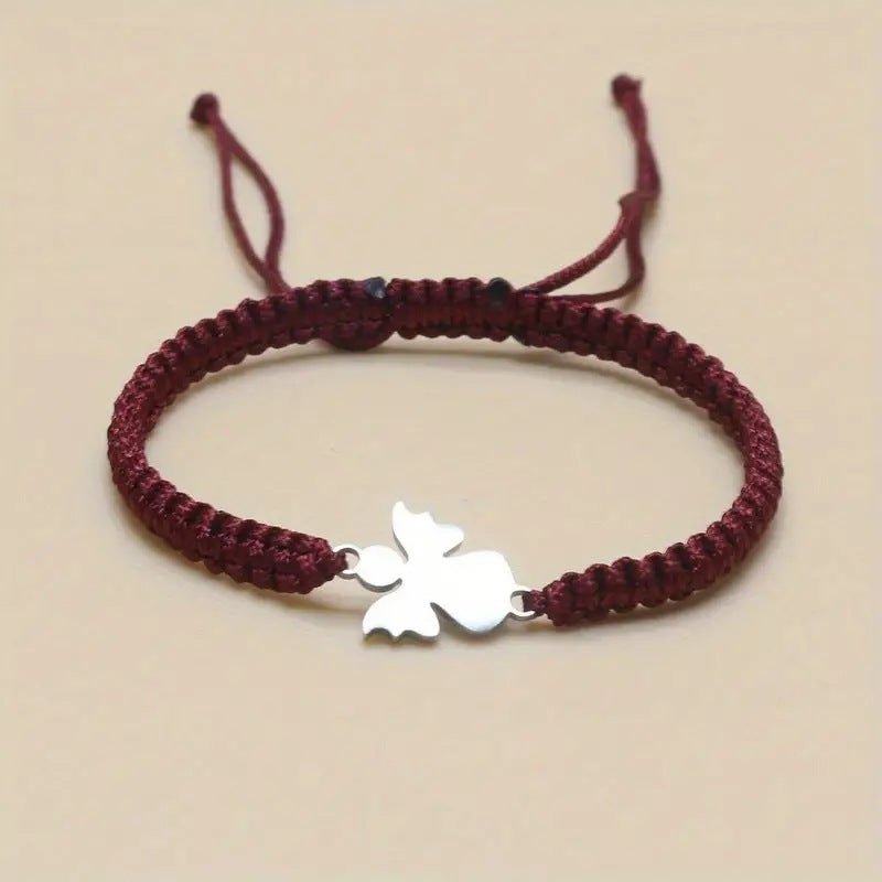 The Angelic Embrace Stainless Steel Angel Cord Bracelet view 5