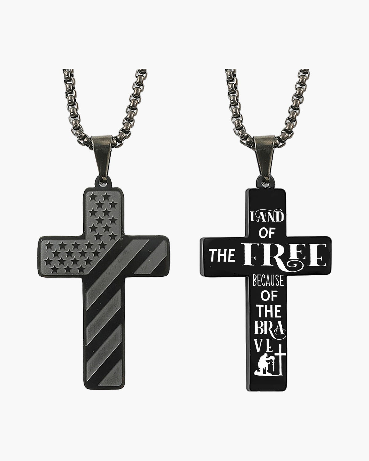 The Patriotic Scripture Cross, Land of the Free / Black