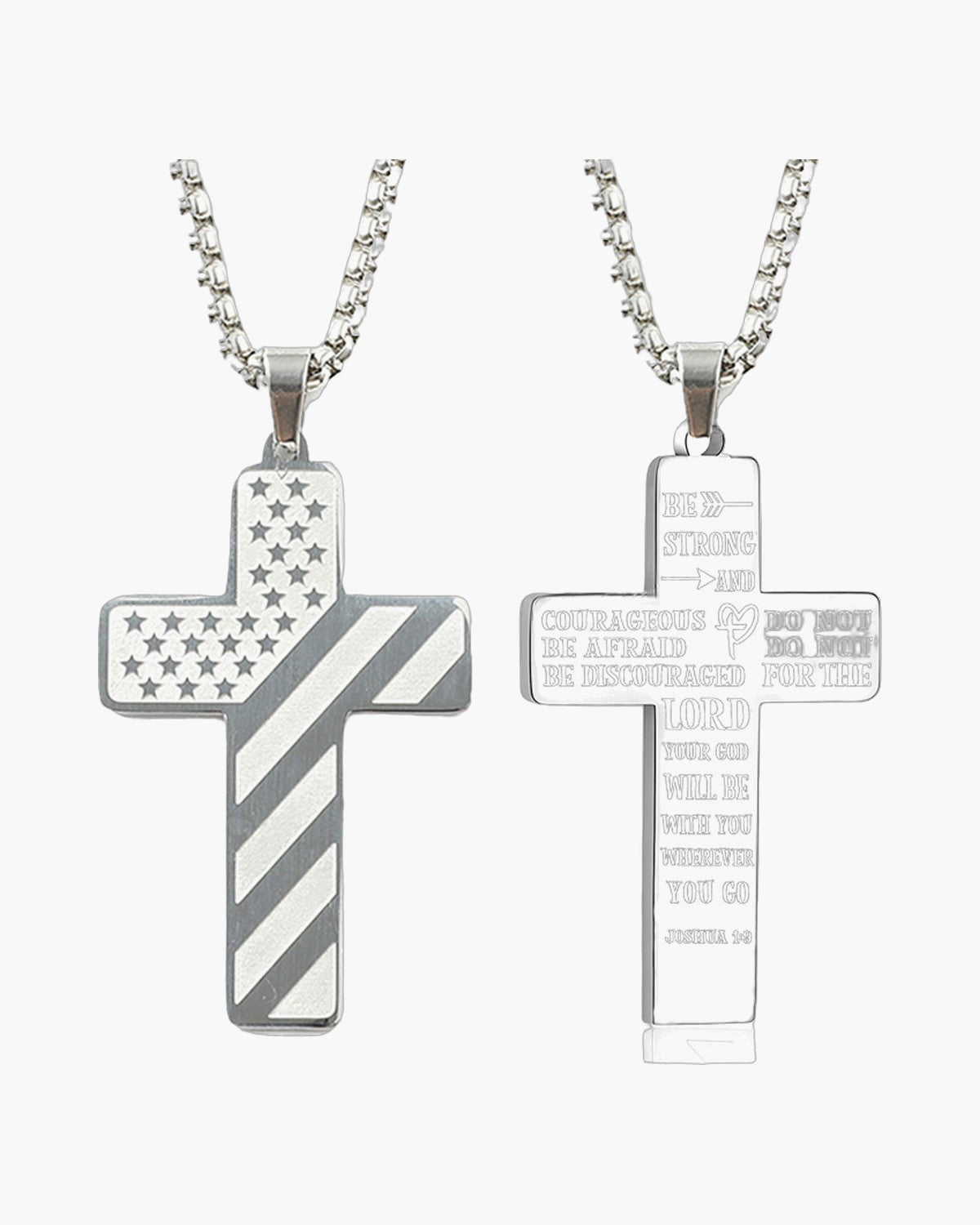 The Patriotic Scripture Cross, Style 6 Steel