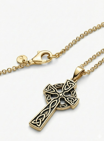 The Highland Sovereign - Sterling Silver Celtic Cross Necklace