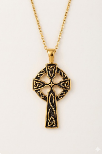 The Highland Sovereign - Sterling Silver Celtic Cross Necklace