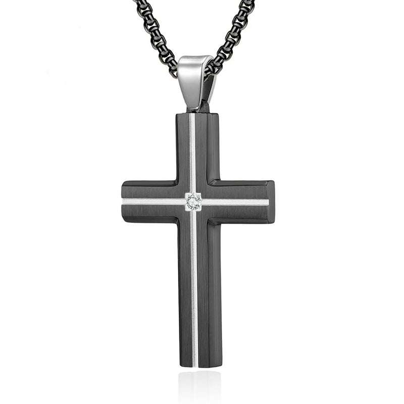 Black and steel silver