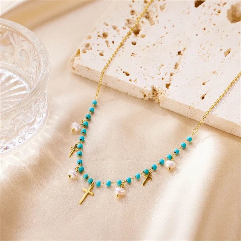 The Enduring Pearl Cross Necklaces by Bennett & Cross