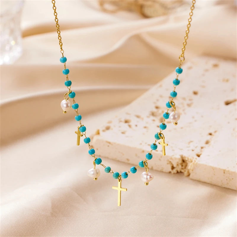 The Enduring Pearl Cross Necklaces by Bennett & Cross – view 2