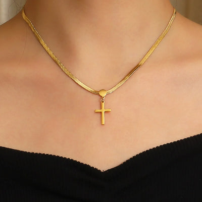 Aurum Cross Dainty Necklace