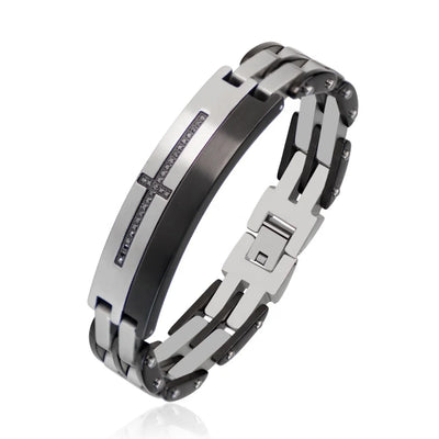 Modern Black Cross Chain