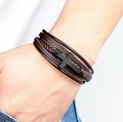 The Steadfast Leather Bracelet Bracelets by Bennett & Cross – view 2