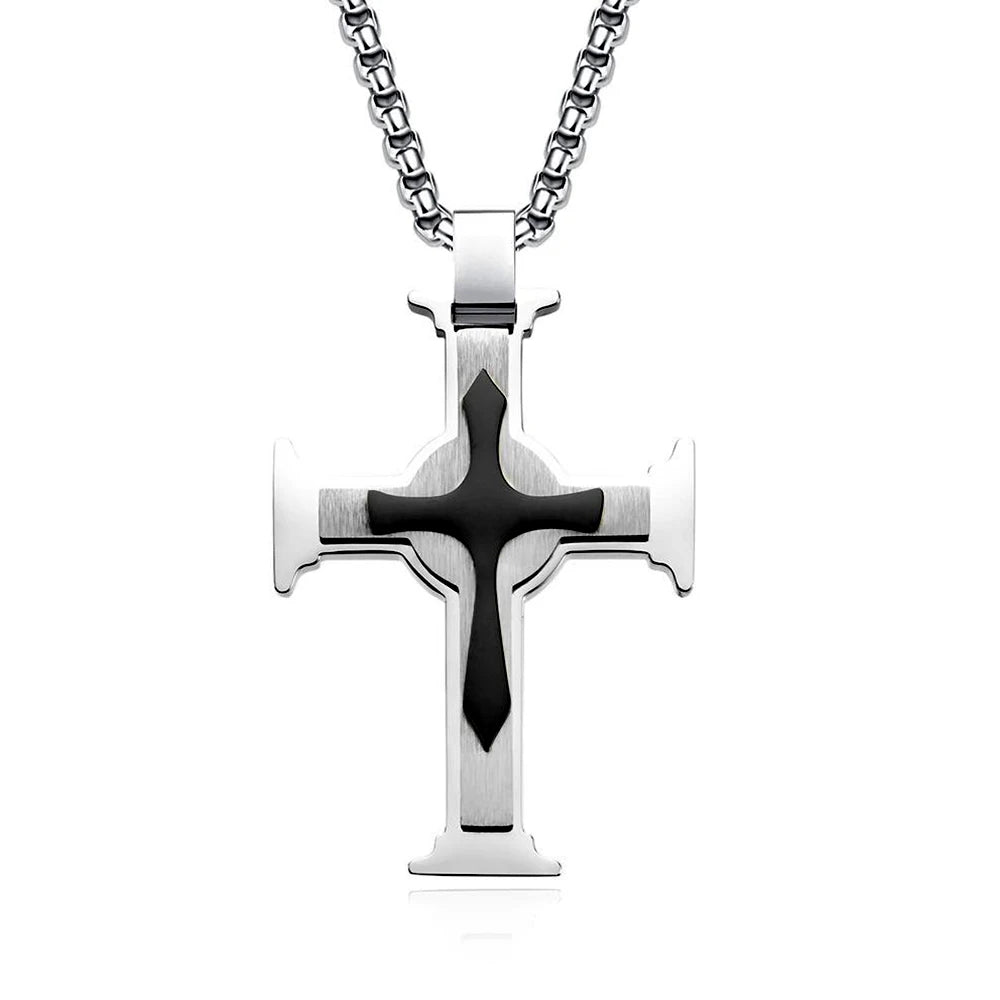 Black and steel silver