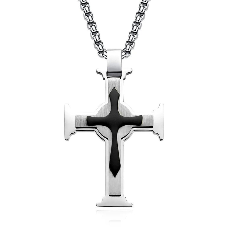Black and steel silver