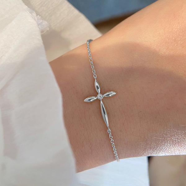 The Providence Chain - Sterling Silver & Gold Cross Bracelet