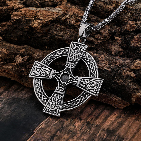 The Boundless Knot Stainless Steel Celtic Cross Pendant