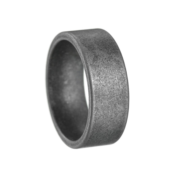 The Weathered Band Men's Distressed Stainless Steel Ring view 3 [orig]