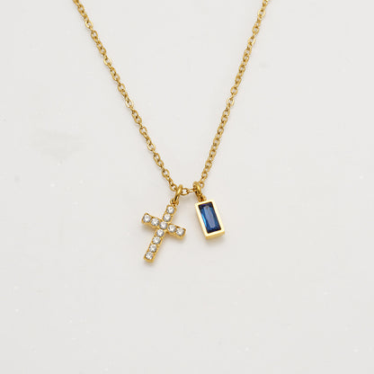 The Gilded Devotion Stainless Steel Cross Choker Necklace view 15