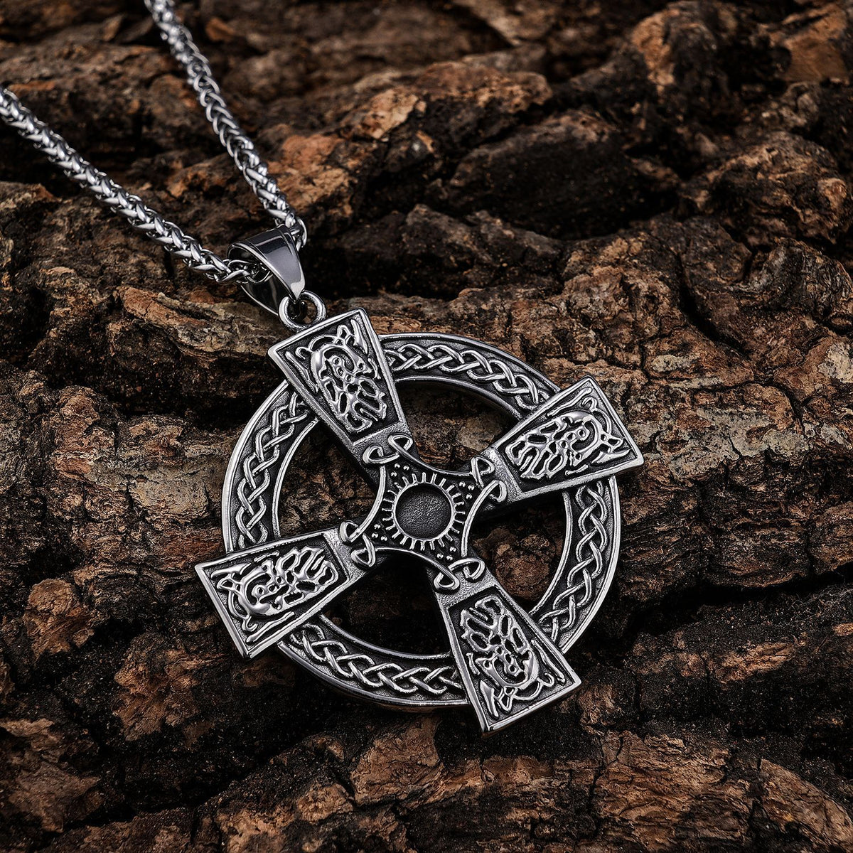The Boundless Knot Stainless Steel Celtic Cross Pendant view 4