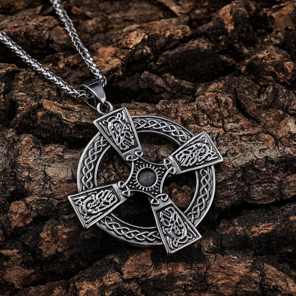 The Boundless Knot Stainless Steel Celtic Cross Pendant view 4