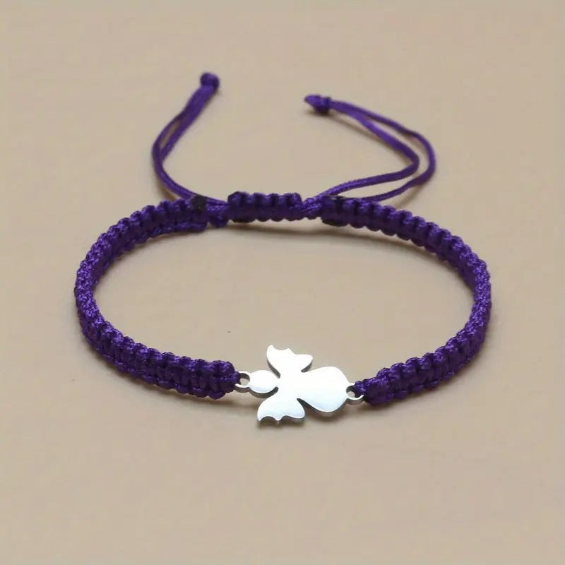 The Angelic Embrace Stainless Steel Angel Cord Bracelet view 10