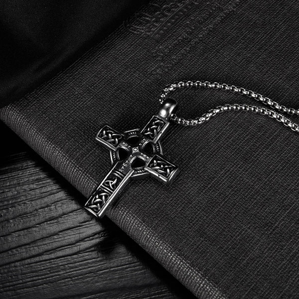 The Ancient Cross Stainless Steel Celtic Cross Necklace [orig] [hide]