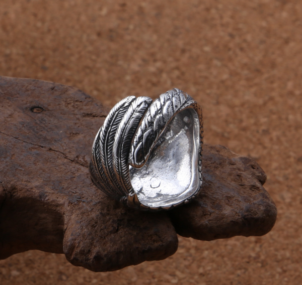 The Angelic Flight Sterling silver angel wing ring view 4 [orig] [hide]